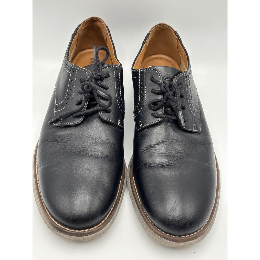 Johnston & Murphy Boys 6 M Black Leather Oxford Dress Shoes 28-8371